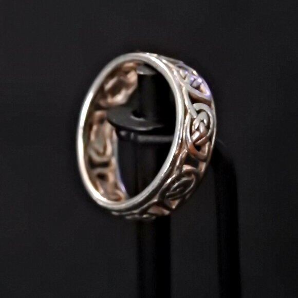 Sterling Silver Celtic Ring Band Size 4.75 - Picture 4 of 12